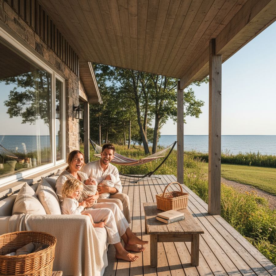 A family-friendly cottage with a yard and garden in Prince Edward County