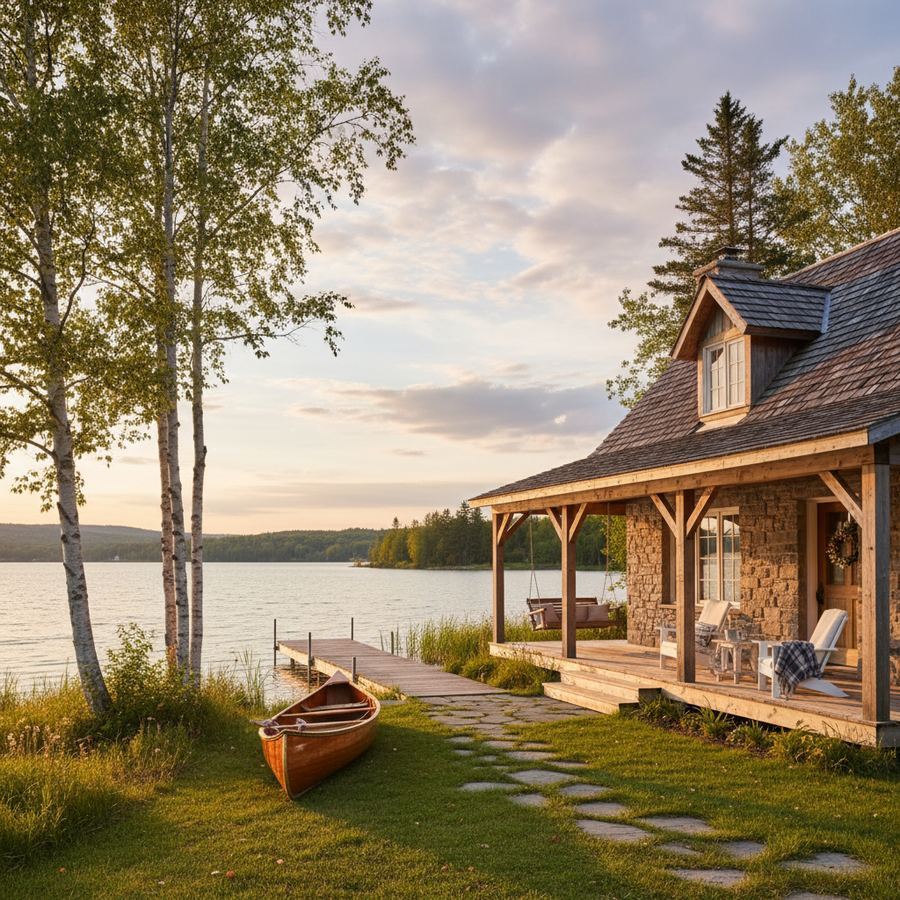 A charming lakefront cottage overlooking the water in Prince Edward County